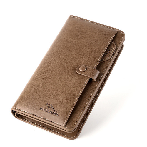 Bodi Kangaroo Wallet Men's Leather Wallet Long Men Wallet Handbag Large Capacity Q002 Cross-Border Foreign Trade