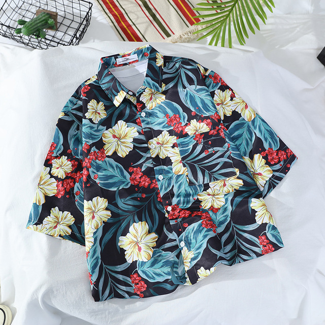 Summer short sleeve Floral Shirt