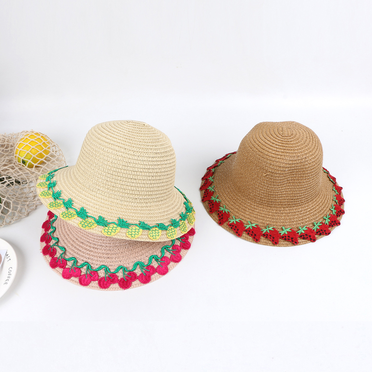 Sombrero De Paja Para Niños De Verano Sombrero De Bebé Femenino Protector Solar Sombrero Para El Sol Playa Aleros Grandes Sombrero De Paja Para Niños Al Aire Libre display picture 4