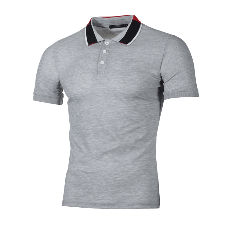 Herren Polohemd Gestreift Minimalistisch Geripptes Design_voghion.com