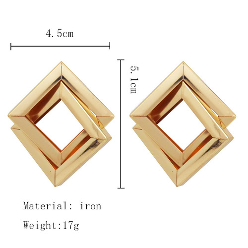 Cross-border exclusive fashion creative new Western European metal alloy earrings direct factory sale