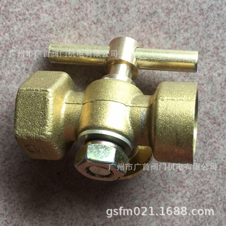 批发黄铜压力表三通旋塞阀 内螺纹手柄全铜手动放水旋塞 大小体