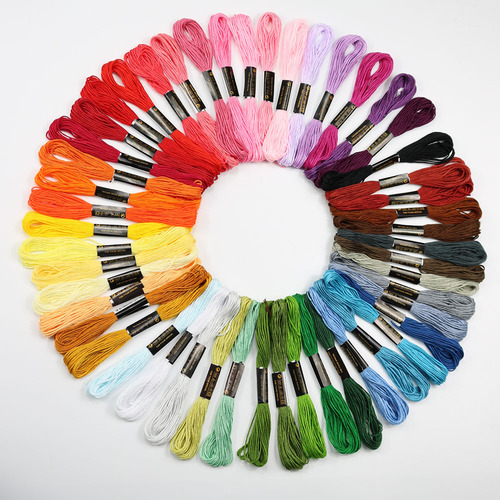 5 Bamboo Embroidery Rings, Russian Embroidery, 100-color Embroidery Floss, Embroidery Fabric Accessory Tools, Cross-stitch Hoop Set