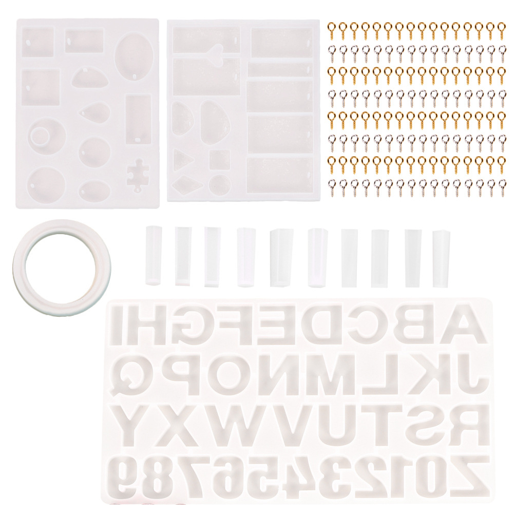 diy水晶滴胶工具套装214pcs件 手镯吊坠饰品硅胶模具组合模具