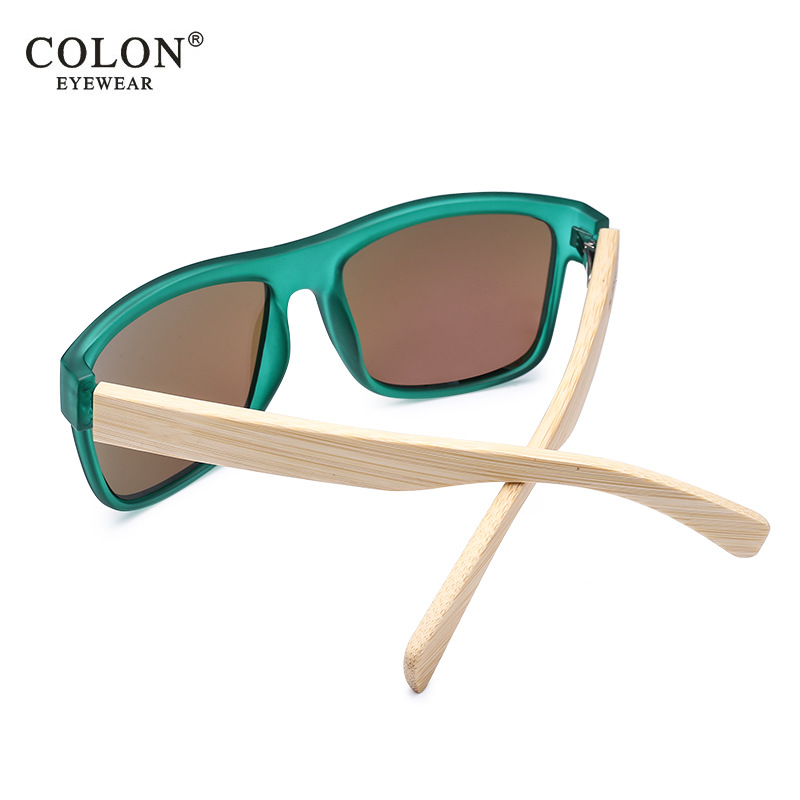 竹制大框女太阳镜炫彩时尚方框木偏光太阳眼镜男士运动休闲墨镜