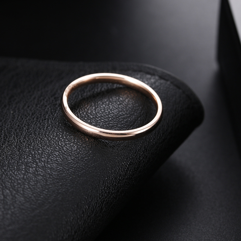 Fashion Jewelry 2mm Wide Stainless Steel Fingertip Ring Tail Ring Wholesale display picture 4