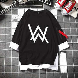 艾伦沃克 我爱人类 黑子的篮球 动漫周边多款印花男女情侣短袖T恤