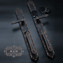 喜饰家电子锁现代简约指纹锁4节5号电池欧式别墅锁智能门锁防盗门