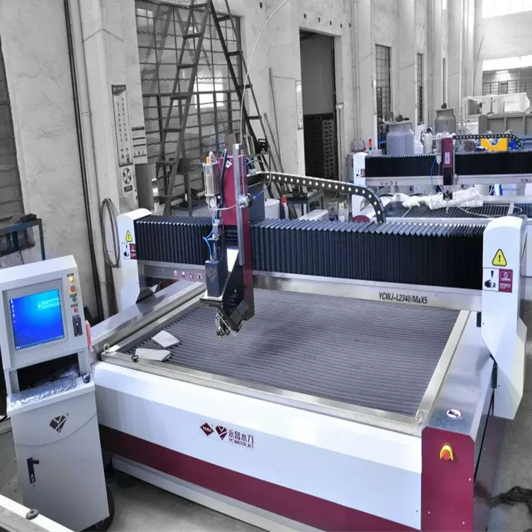 永昌金属玻璃石材45°切割AC五轴高压数控水刀