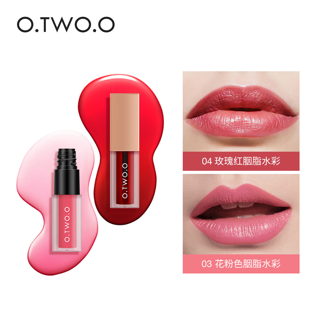 O.TWO.O lip gloss, blush, lip and cheek...