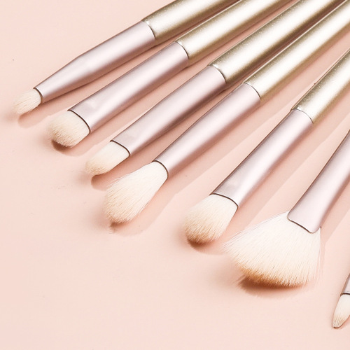 10pcs Makeup Brushes Set Makeup Tools Champagne Gold Factory Beauty Foundation Brush GUJHUI