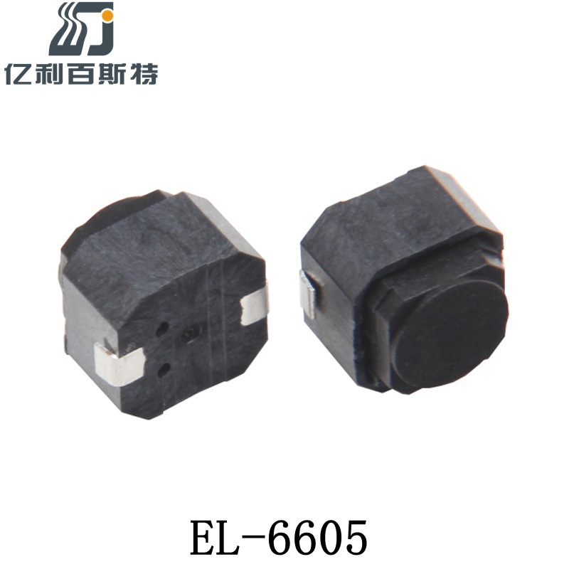 6x6x5无声轻触开关两脚贴片立式6x6硅胶按钮开关车载导航轻触开关