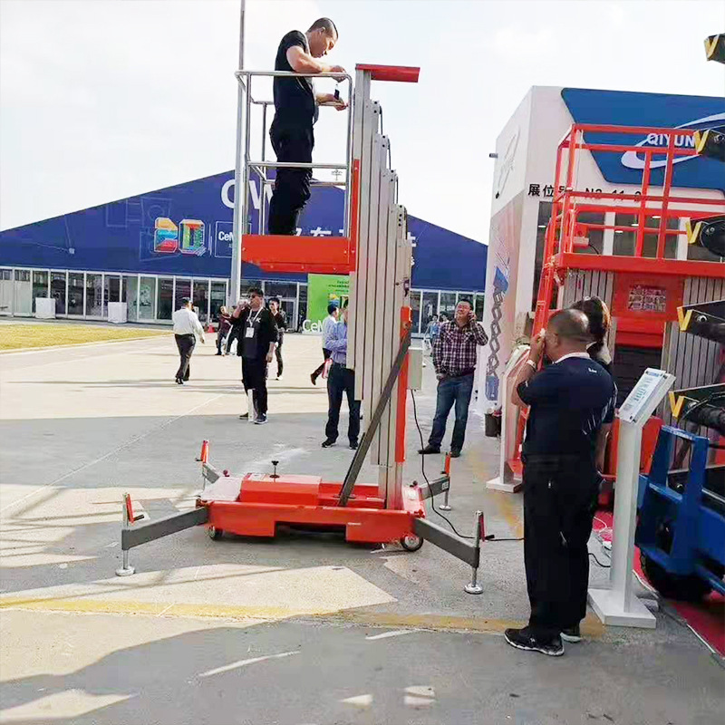Manufacturer's aluminum alloy lift 4- 16m double column aluminum alloy lift, aerial work vehicle, aluminum alloy lift