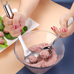 304 stainless steel meatball maker kitchen tool meatball spoon fish ball shrimp sliding meatball creative home