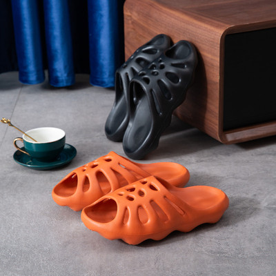 批發2021新款四季室內外穿拖鞋女魚嘴壹字拖浴室拖情侶洞洞鞋家居