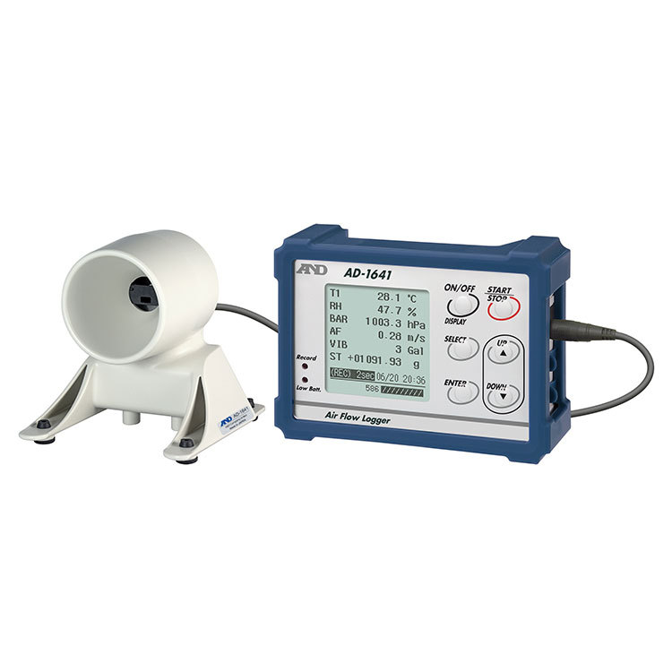 日本AND爱安德微风风速计测风速，温度，湿度，气压和振动AD-1641