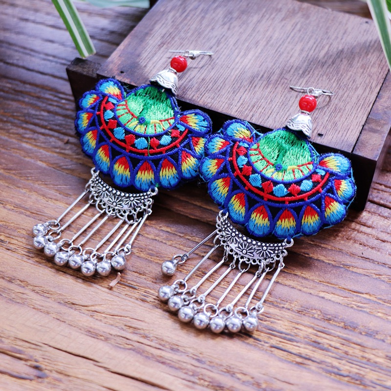 Ethnic earrings from Yunnan province handmade