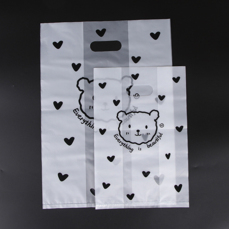 Oso de dibujos animados transparente bolsa de plástico creativo cosméticos joyería regalo bolsa de embalaje bolsa de compras image 6