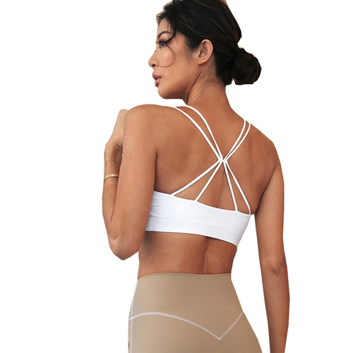 2020 Yoga Vest Women's Back Cross Sports Suspender Bra to Shrink Secondary Breasts and Push Up Dance Training Fitness Bra