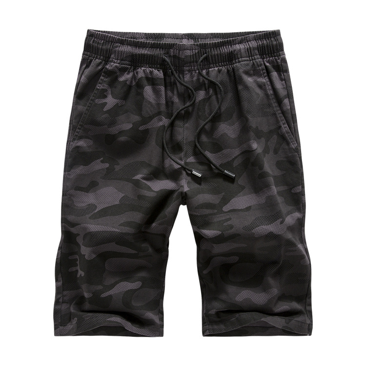 Nuevos pantalones cortos casuales de camuflaje transfronterizo para hombres de verano de algodón versátil pantalones sueltos recortados 1718