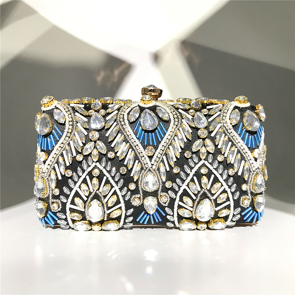 Handheld Banquet Bag Heavy Industry Pearl Embroidery Handheld Bag Model Fashion Show Banquet Women’s Bag