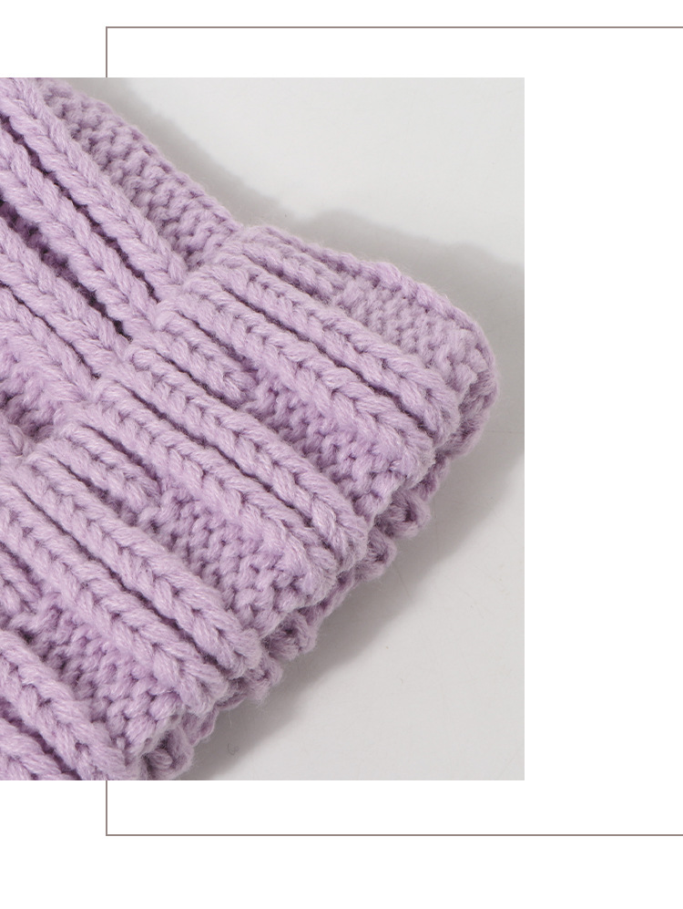 Thick Thread Woolen Hat Children's Knitted Hat Candy Color Solid Color Pullover Cap Wholesale Nihaojewelry display picture 3