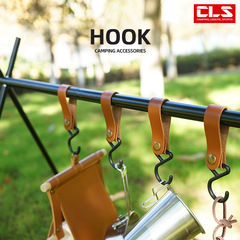 Outdoor camping rack 4-piece set hook PU hanging buckle self-driving travel portable wind rope buckle fixed buckle
