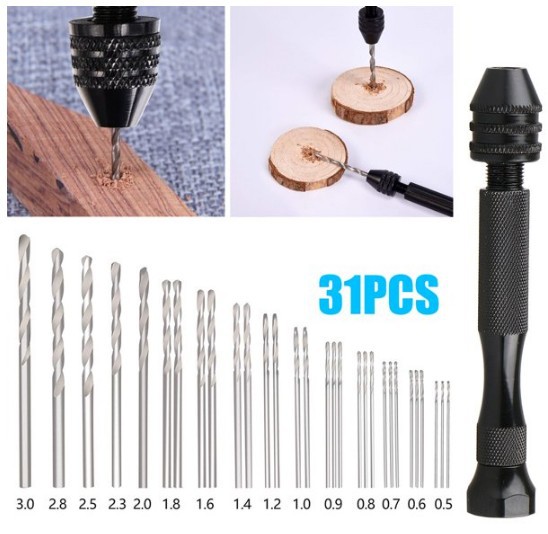 Wenwan ámbar mil ojos diamante Bodhi nogal Cross-border 0,3-3,4mm mano negro taladro manual de perforación