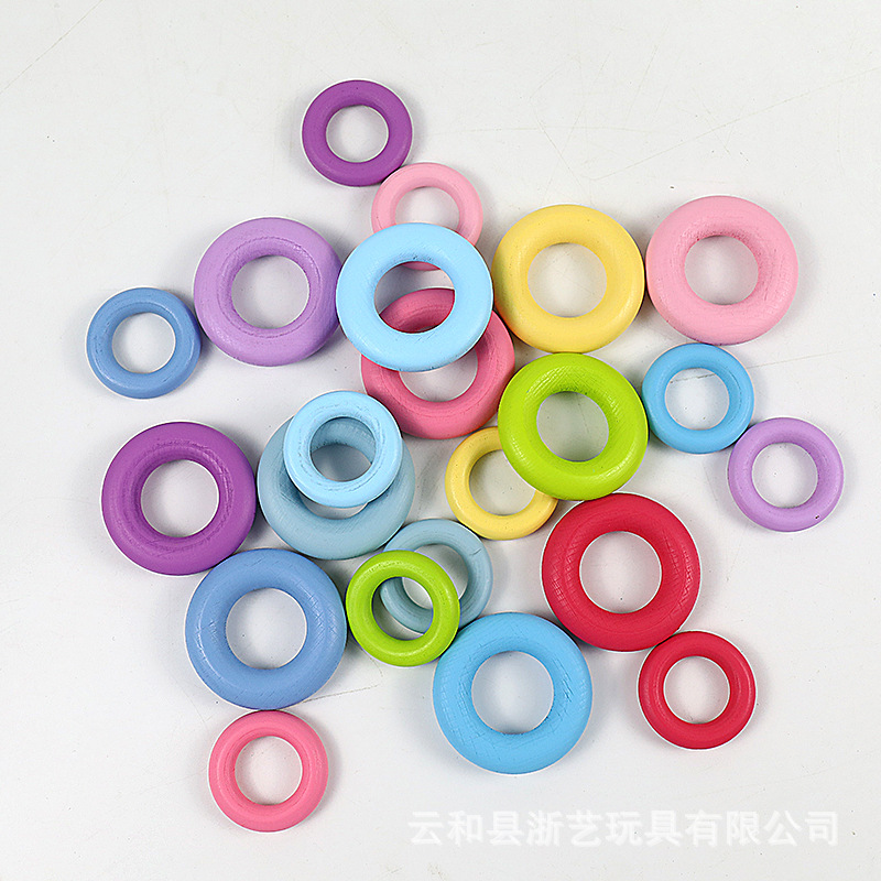 Juguetes de madera para niños macaron rompecabezas educación temprana desarrollo de los niños bloques de construcción educativos Arco Iris Jenga