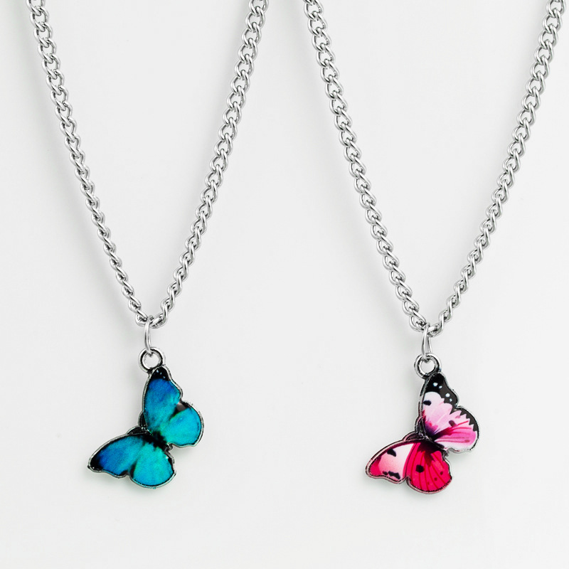 Butterfly Necklace Alloy Dripping Fashion Wild Temperament Clavicle Chain Wholesale display picture 4