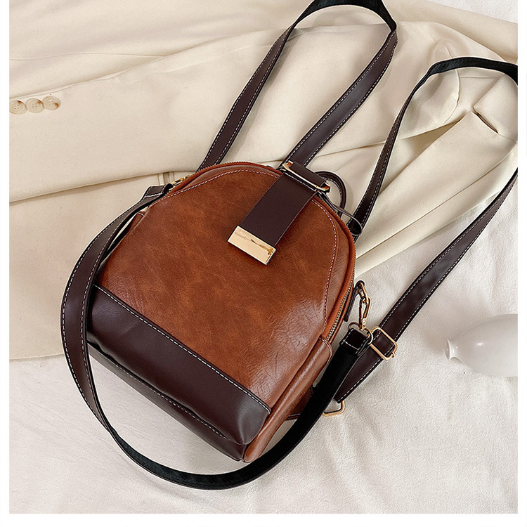 Fashion Retro Contrast Color Small Backpack Wholesale Nihaojewelry display picture 32