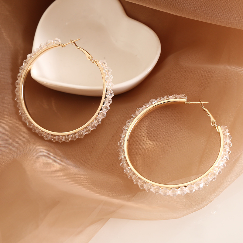 fashion crystal heart-shape earrings