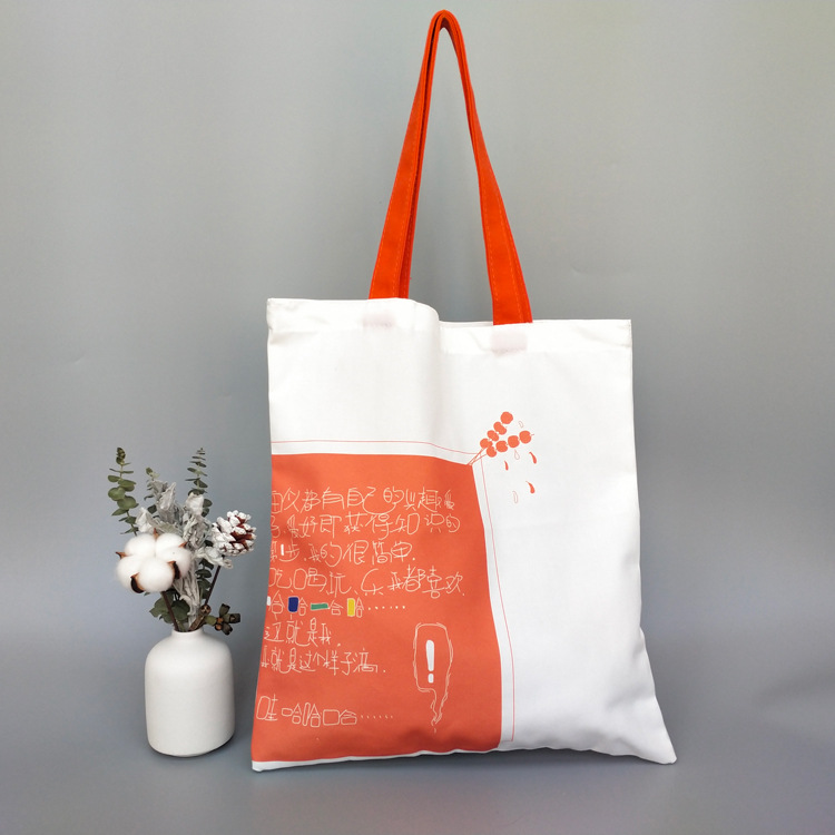 厂家定制批发满版热升华彩印全涤帆布袋手提购物棉布袋