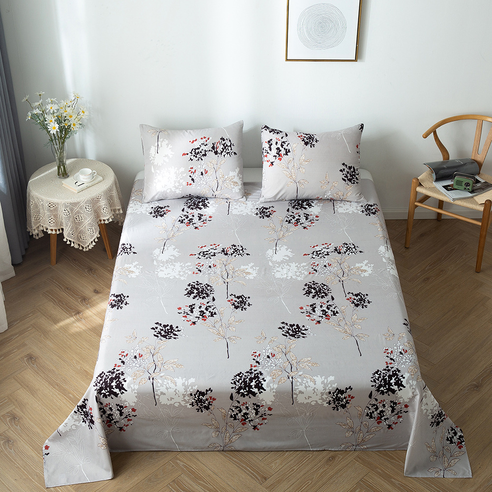 跨境家纺单品床单热销速卖通美国俄罗斯尺寸床上用品磨毛印花床罩