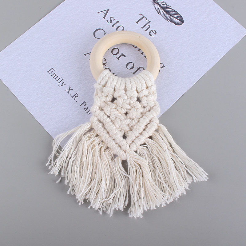 Nuevo tejido hecho a mano de la borla de algodón cuerda Hemu teether bebé molar dientes Shaper bebé creativo pequeño juguete