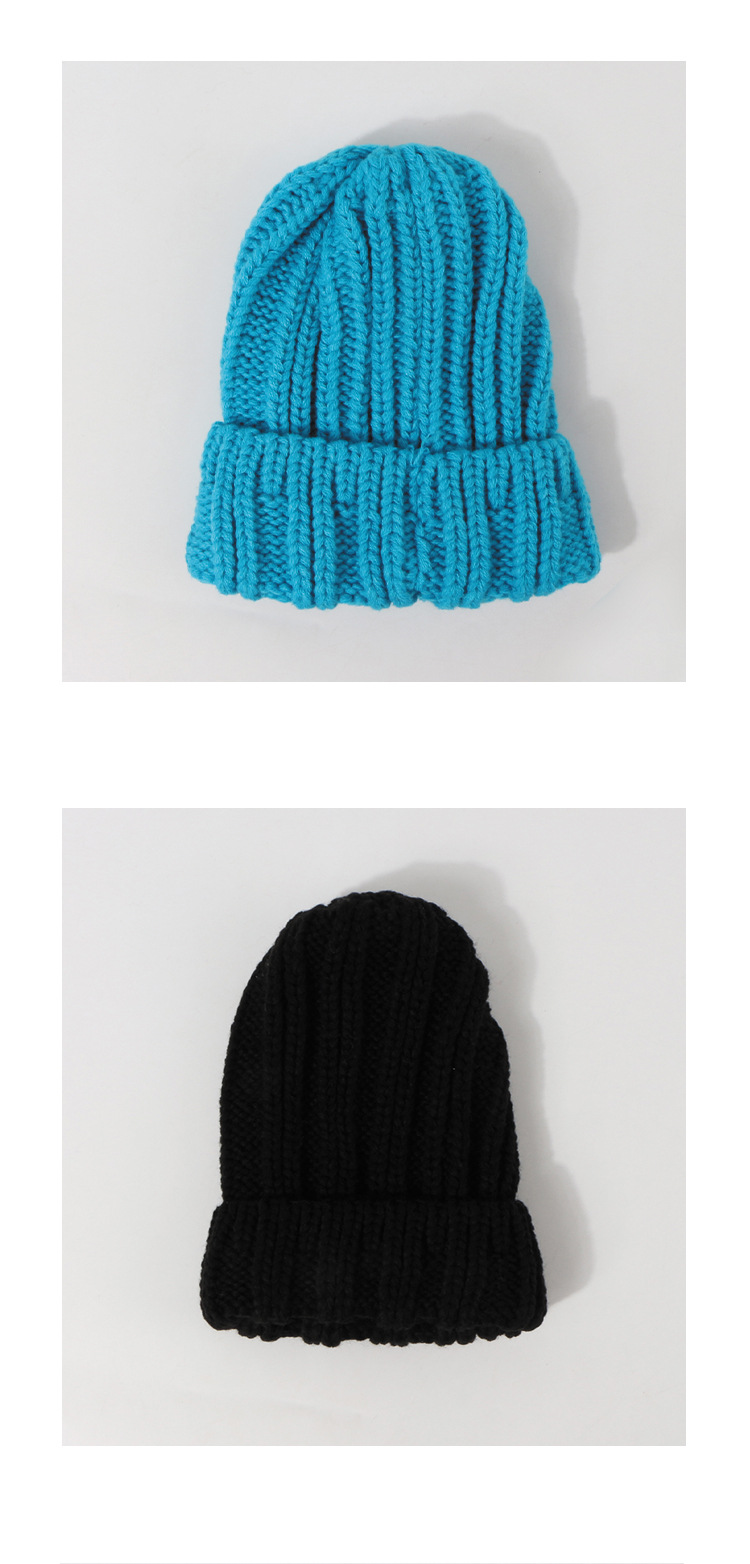 Thick Thread Woolen Hat Children's Knitted Hat Candy Color Solid Color Pullover Cap Wholesale Nihaojewelry display picture 10