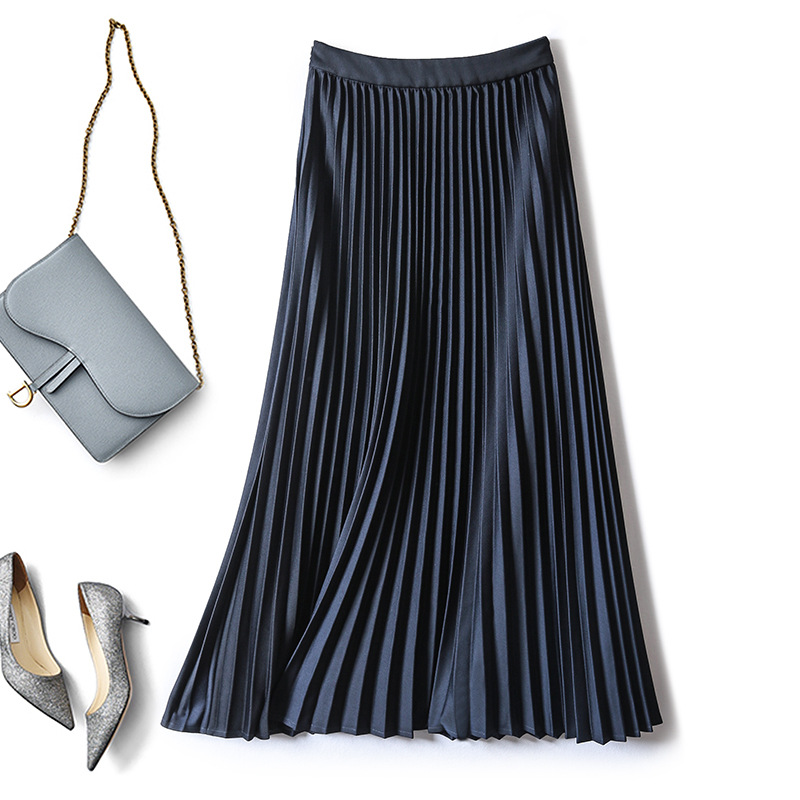 Chiffon pleated skirt 2020 Spring new pattern longuette Mid length version skirt lining Paige skirt