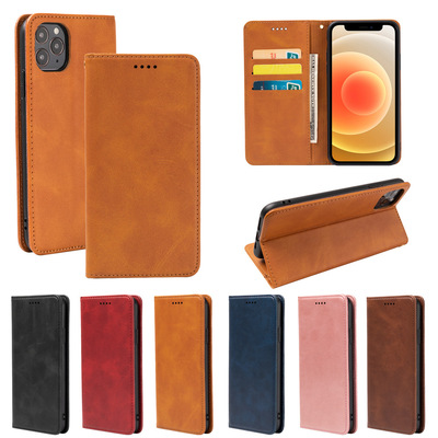 ZTE applicable ZTE Libero 5G iii ( A202ZT )Calfskin Leather sheath Insert card Leather sheath