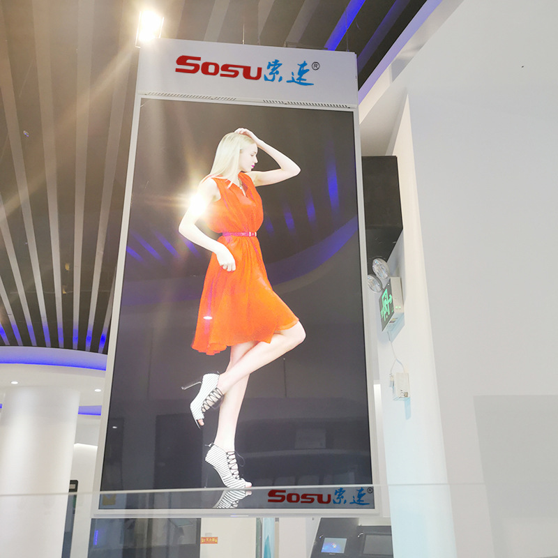 厂家直供43寸49寸55寸高清双面显示屏4S店橱窗立式吊挂双面广告机
