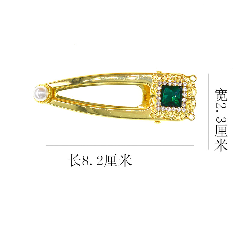 20g Weight Headwear Classification Birthday Occasion Alloy Material Flower Pattern Women'S Gender Plating Design Retro Style The New Simple Crystal Pearl Cheap Hairpin Wholesale 7