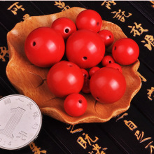 厂家直销天然台湾红朱砂散珠圆珠佛珠手链DIY饰品配件4-22mm齐全