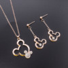 Cartoon accessory, necklace and earrings, cute set, Amazon