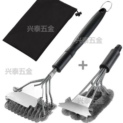 現貨供應燒烤網BBQ清潔不鏽鋼絲清潔刷燒烤架清潔鋼絲刷 燒烤刷