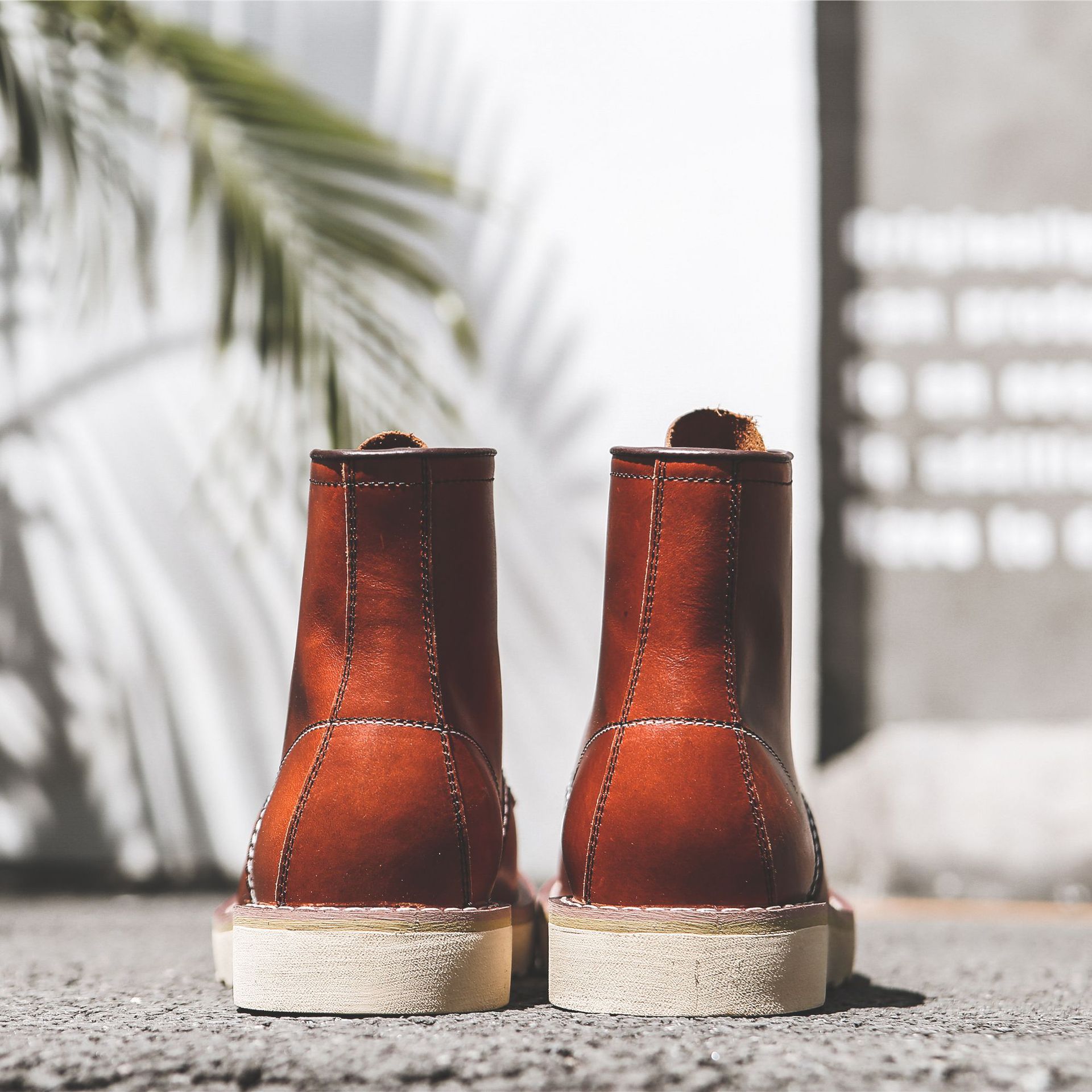 Title 44, Stivali Martin piatti slip-on retrò da lavoro d...