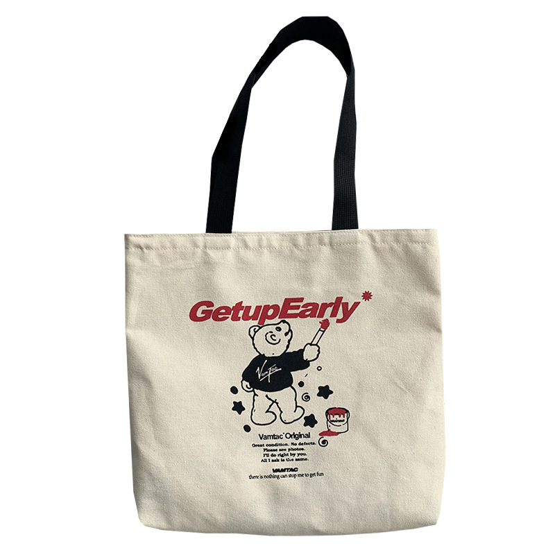Estilo japonés Internet celebridad nueva bolsa de lona de gran capacidad hombro de las mujeres estilo coreano de moda retro Harajuku estudiante universitario bolsa de la escuela ins
