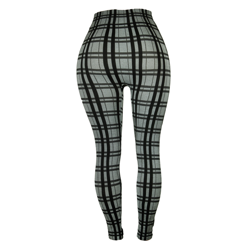 Plaid High Waist Ankle Pants NSQY63668