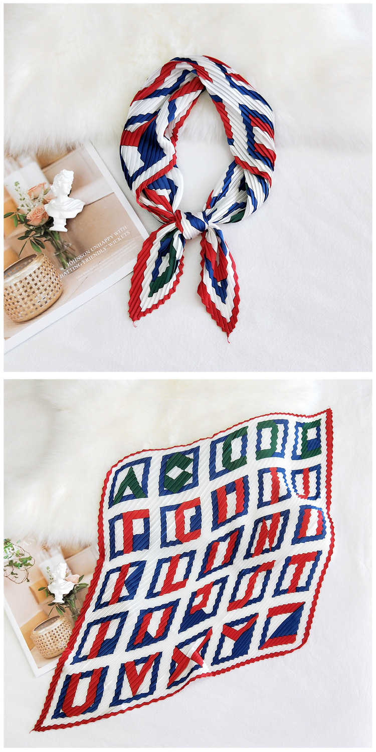60g Weight Silk Scarf Classification Travel Occasion Polyester Material Spot, Stripe Pattern Spring&Summer Season Unisex Gender Sweet Style Khaki, Multicolor, Grey&Pink, Grey, Red, Green, Blue, Yellow, Black Color Unisex Sweet Spot Stripe Polyester Silk Scarf 25