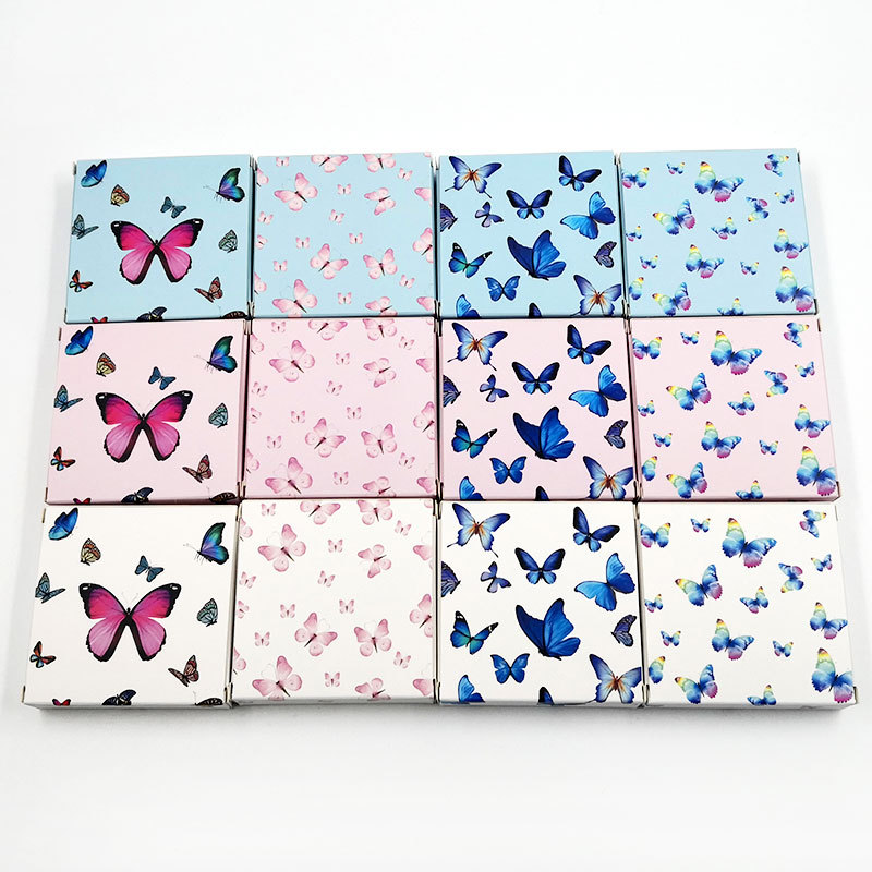 New Square Butterfly Window False Eyelash Card Paper Box display picture 4