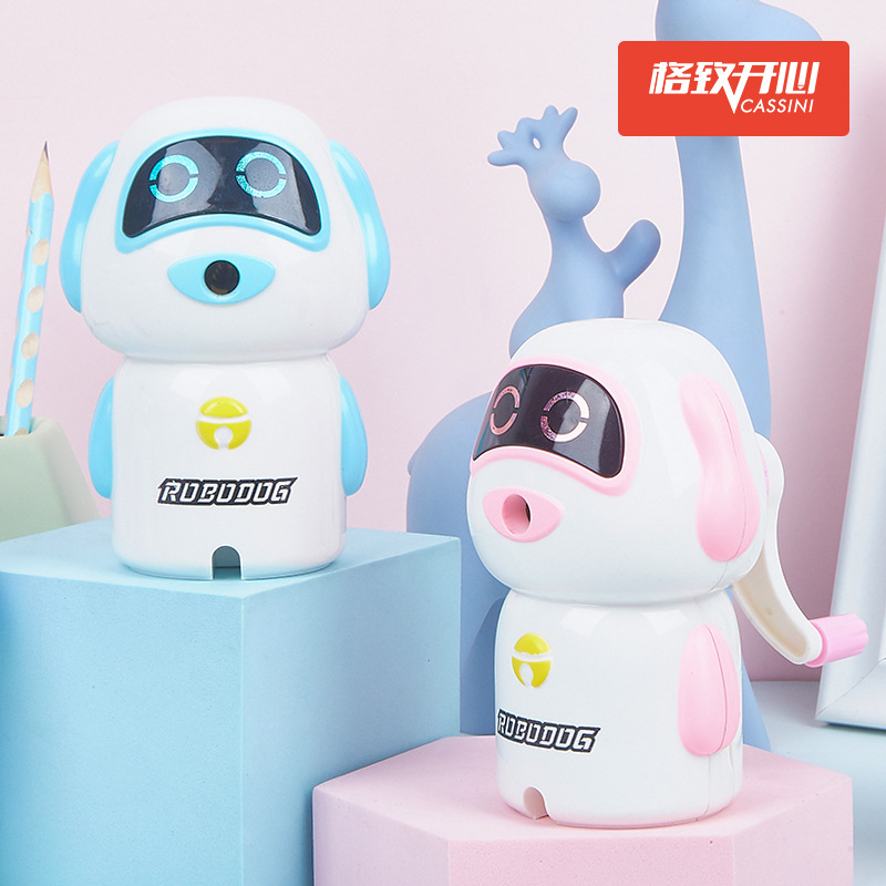 OEM personalizado 7801 robot perro sacapuntas creativo sacapuntas lindo sacapuntas automático sacapuntas sacapuntas