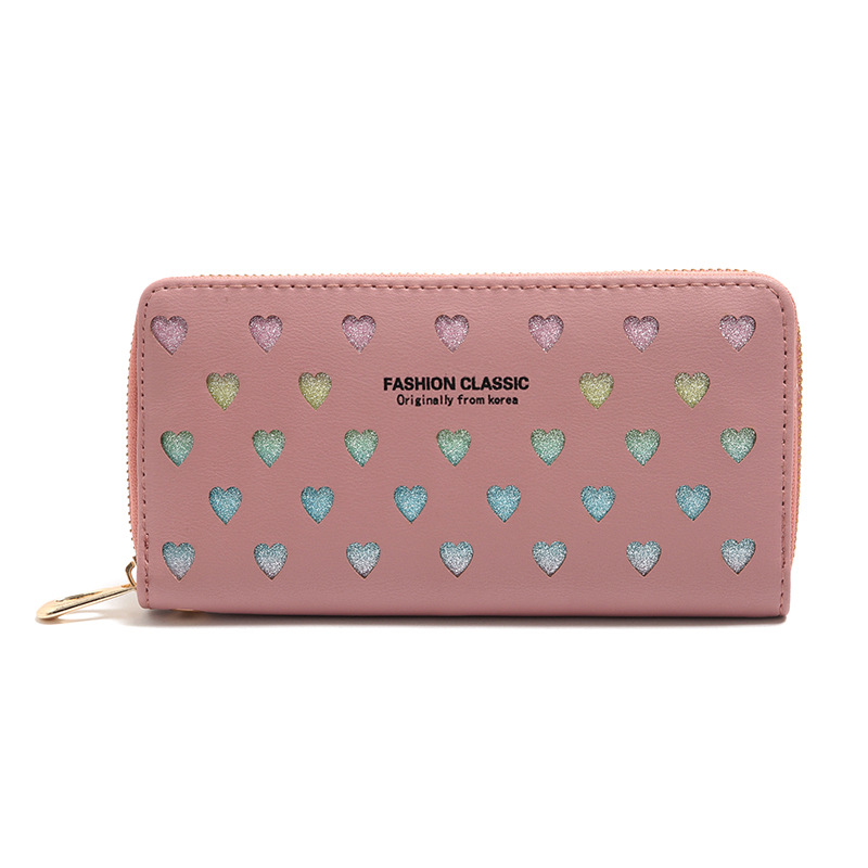 Korean Letter Hollow Heart Wallet display picture 14